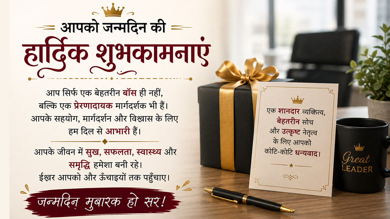 230+ Heart Touching Birthday Wishes For Boss in Hindi