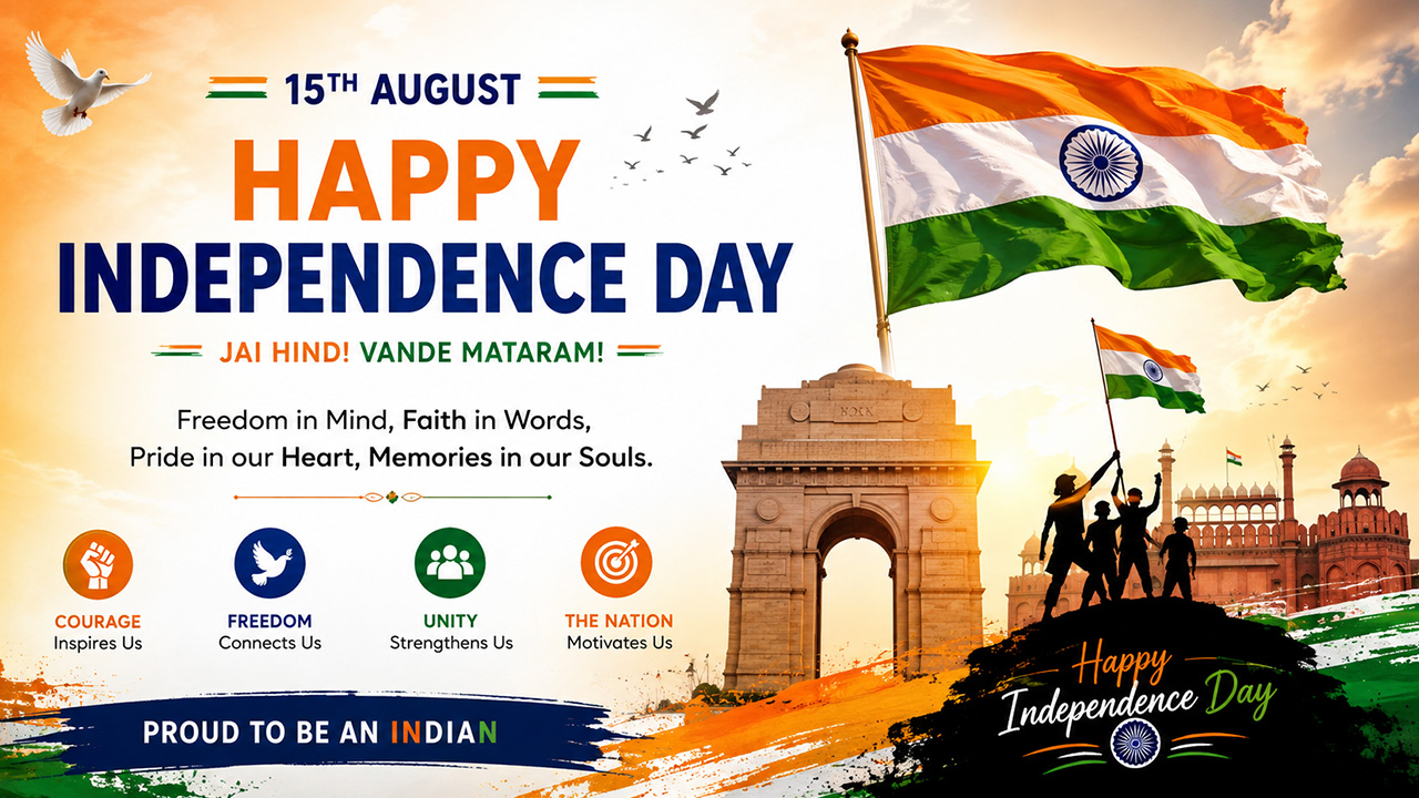 100+ Happy Independence Day Wishes 2026 | English, Hindi, Quotes, 15 August Wishes & Desh Bhakti Shayari